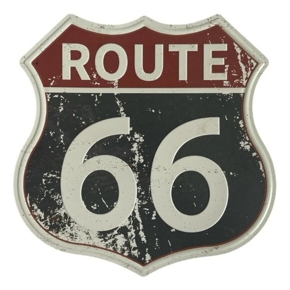 Route 66 Metal Sign Retro Wall Plaque Historic Highway Road Decor 11.5